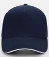 B15C Beechfield Ultimte Sandwich Peak Cap French Navy / White colour image